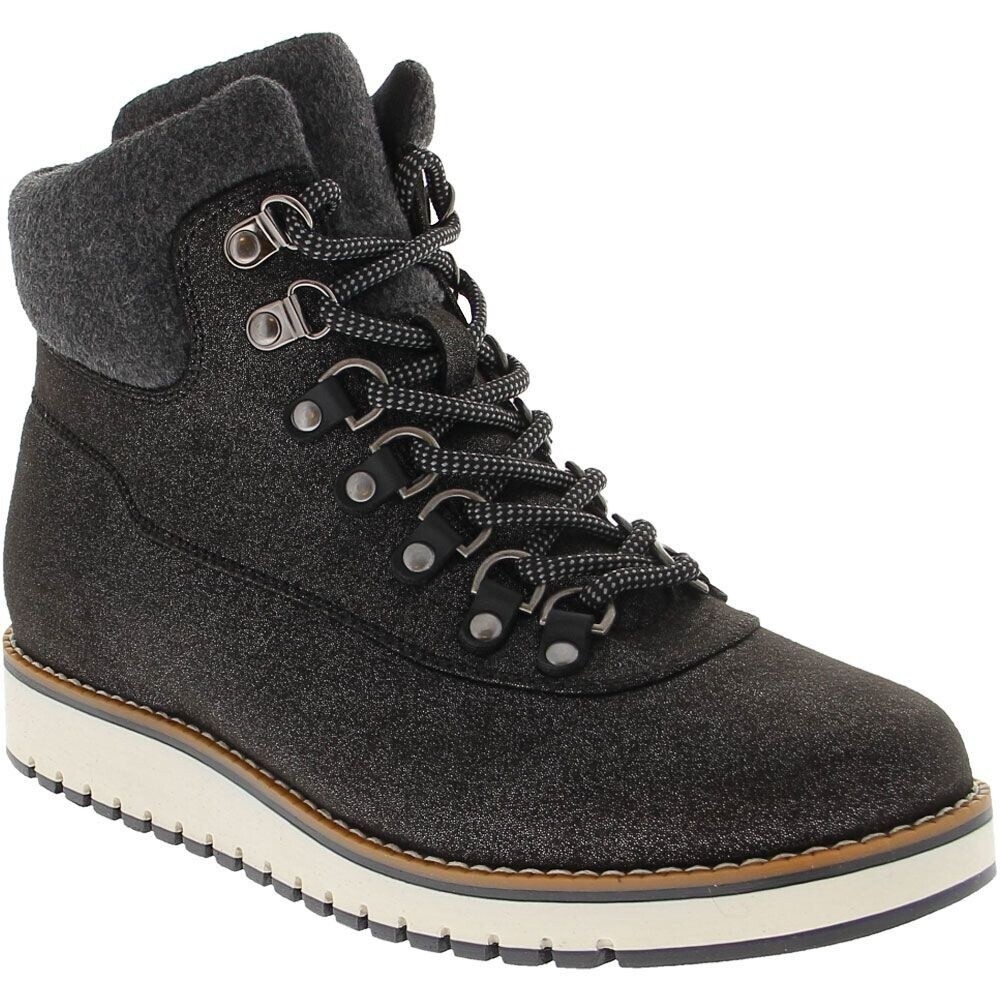 Women's White Mountain Cozy Ankle Boot Black Suedette 8 M